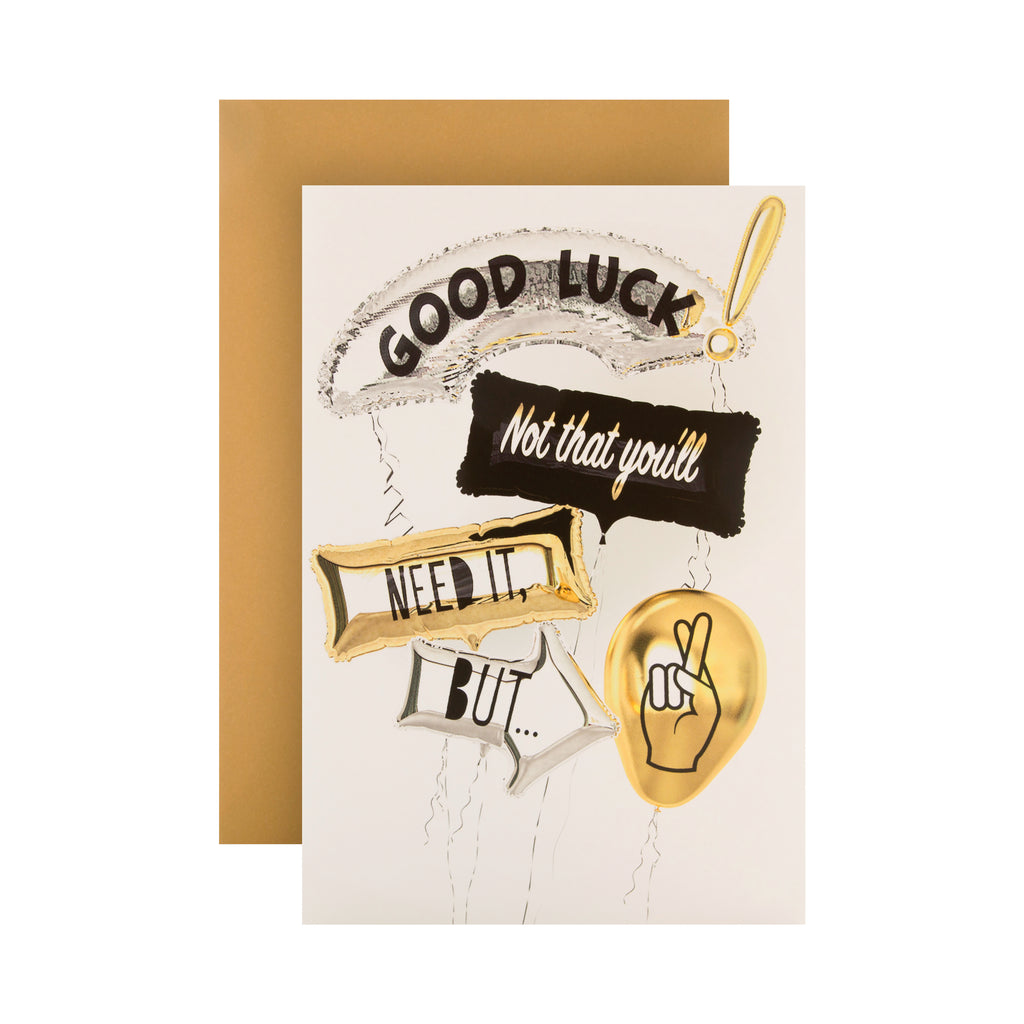 Good Luck Card - Photographic Balloon Design
