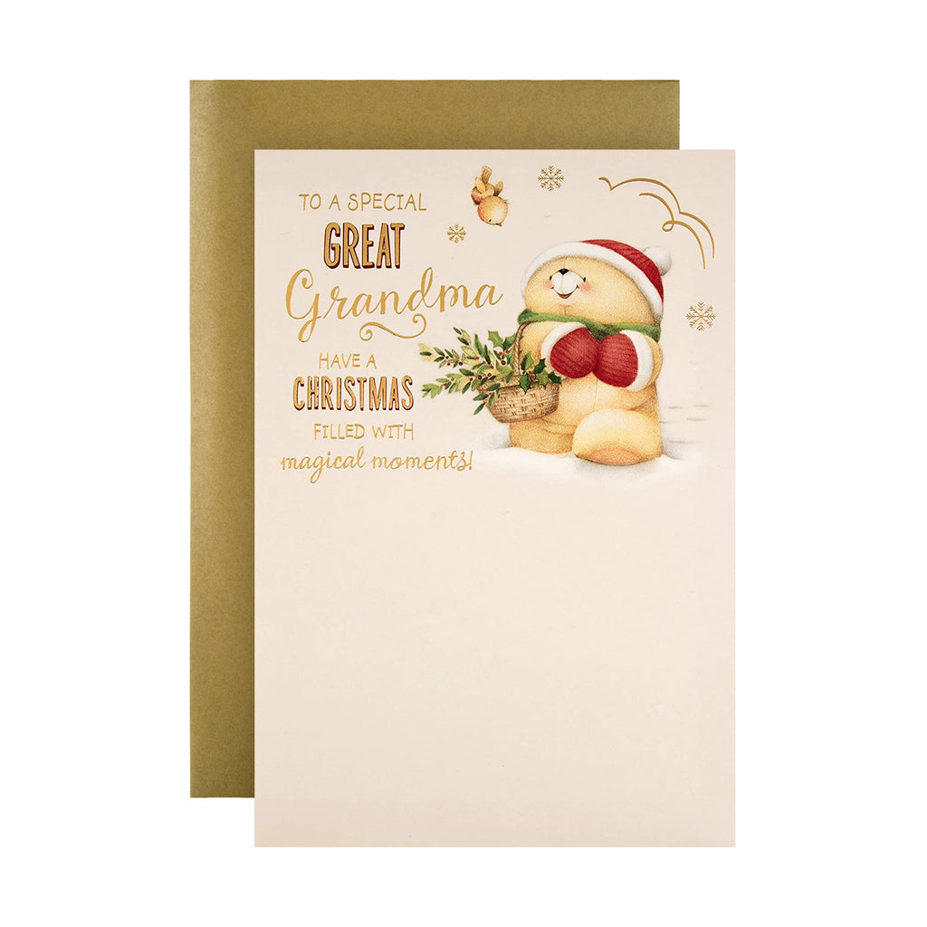 Christmas Card for Great Grandma - Forever Friends Design
