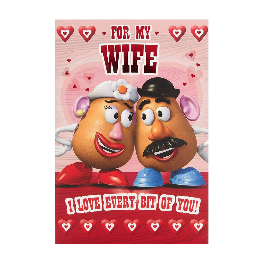 Valentine Card for Wife - Toy Story Potato Heads Design