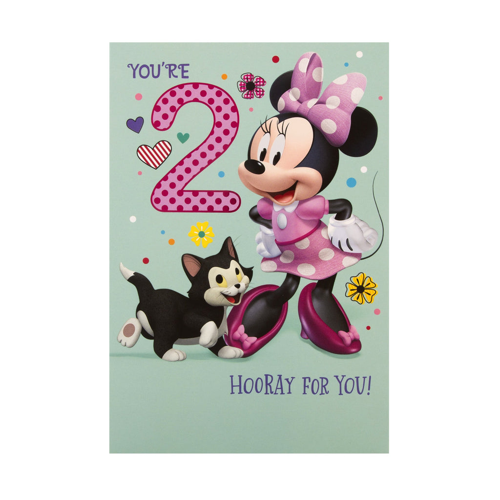 2nd Birthday Card from Hallmark - Disney Minnie Mouse Design