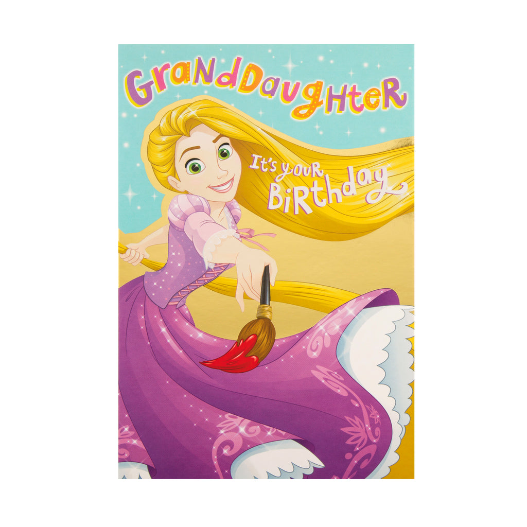 Birthday Card for Granddaughter - Disney Rapunzel Design