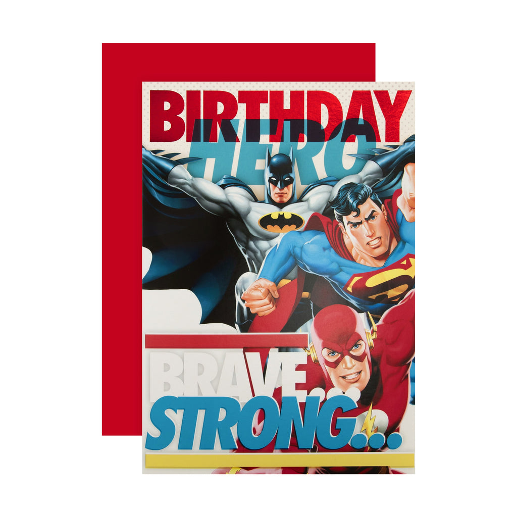 Birthday Card - Warner Bros DC Justice League Design