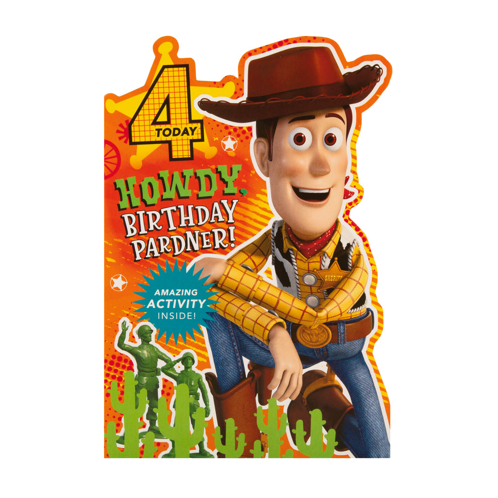 4th Birthday Card - Disney Toy Story Design