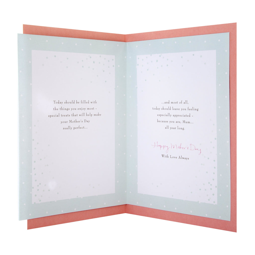 Recyclable Mother's Day Card for Mum - Classic Lucy Cromwell Design with 4-Page Insert