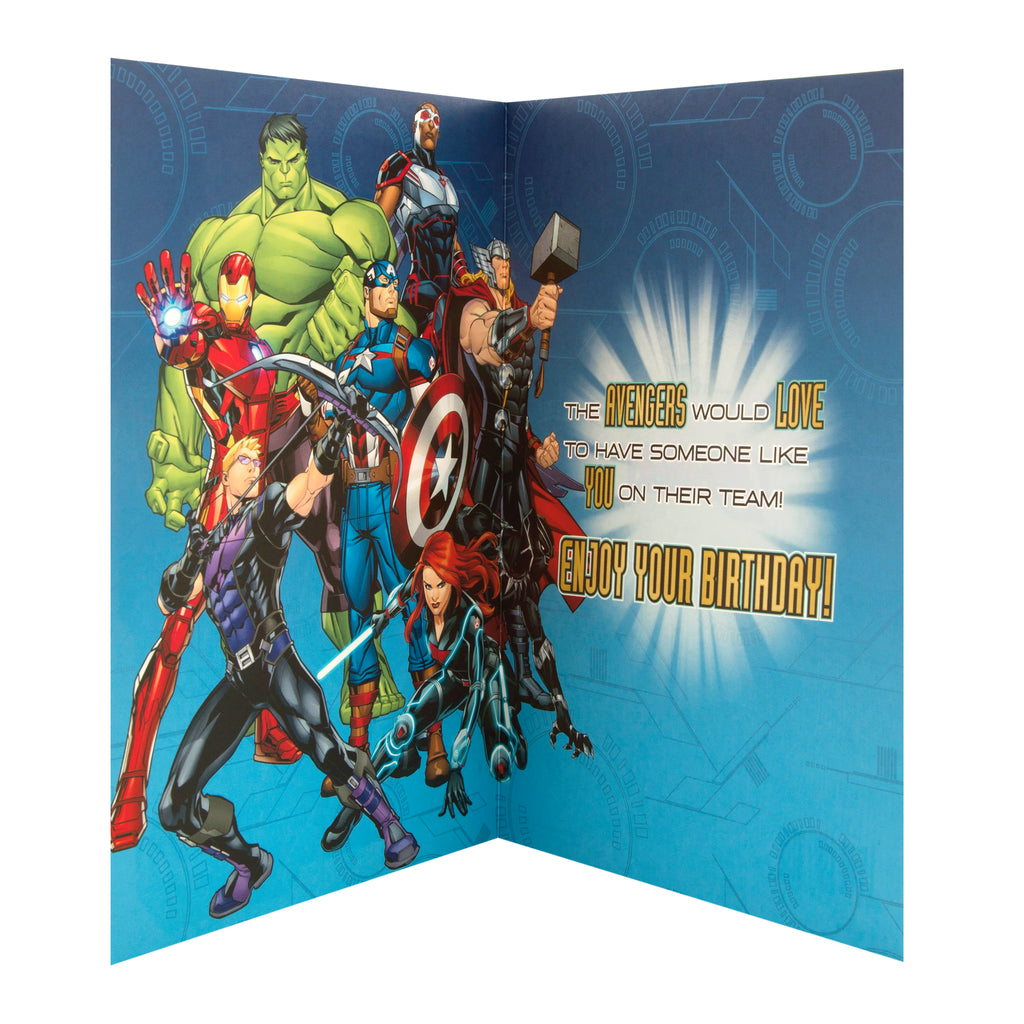 5th Birthday Card - Marvel Avengers Design