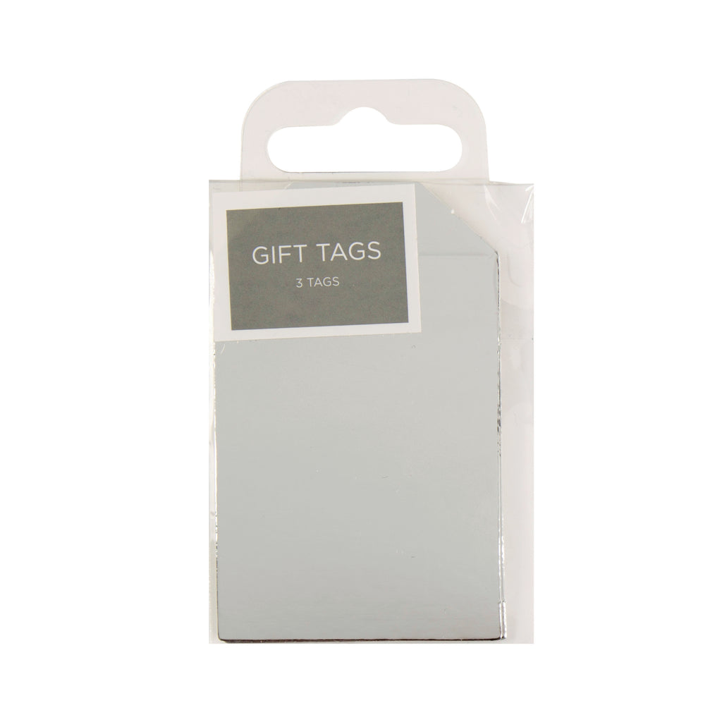 Multi-Occasion Silver Gift Tag Pack - 3 Tags