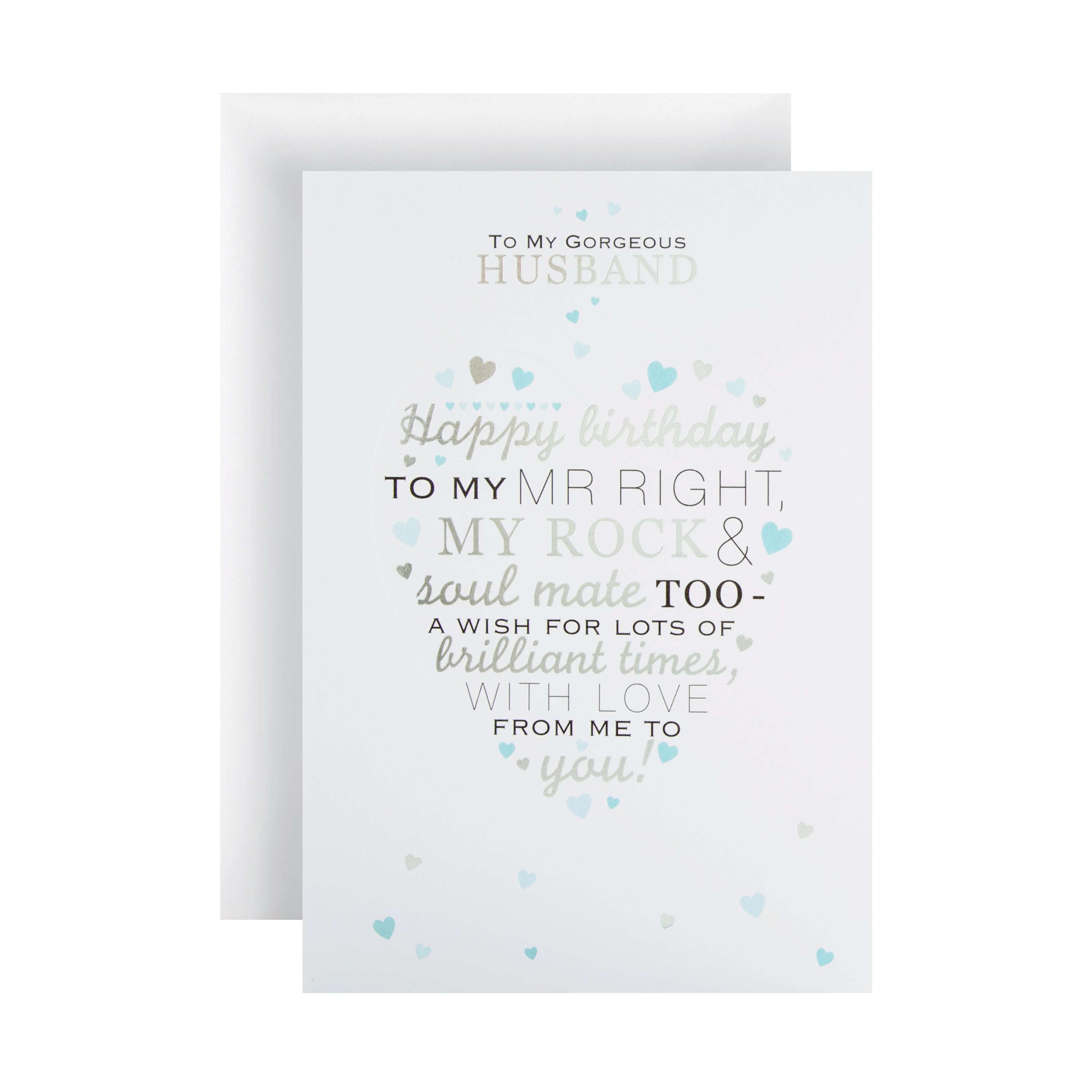 Birthday Card Husband Modern Embossed Design