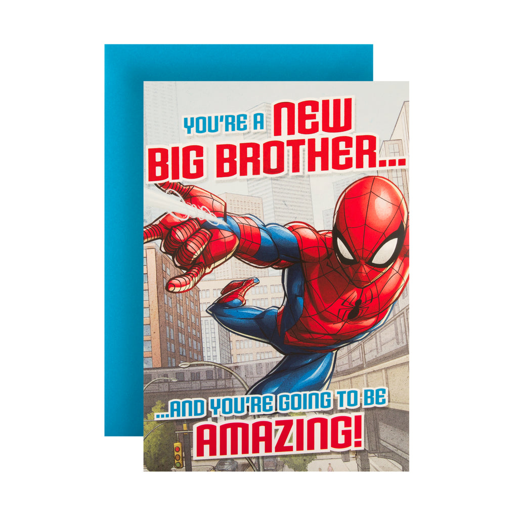 Big Brother Congratulations Card - Marvel Spider-Man Design