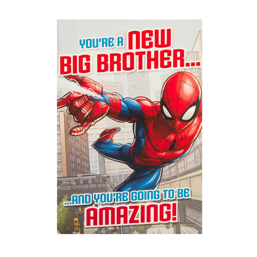 Big Brother Congratulations Card - Marvel Spider-Man Design