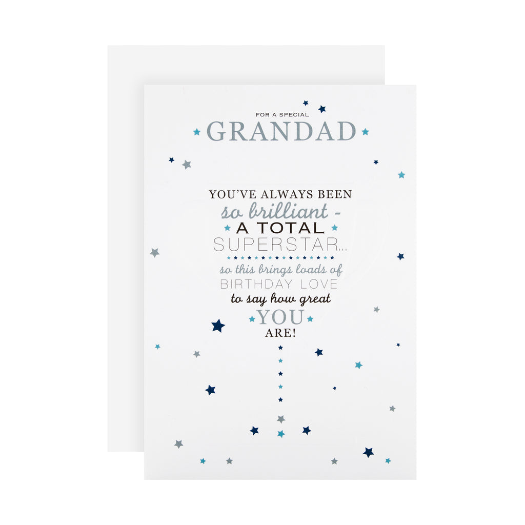 Birthday Card for Grandad - Contemporary Stylish Design