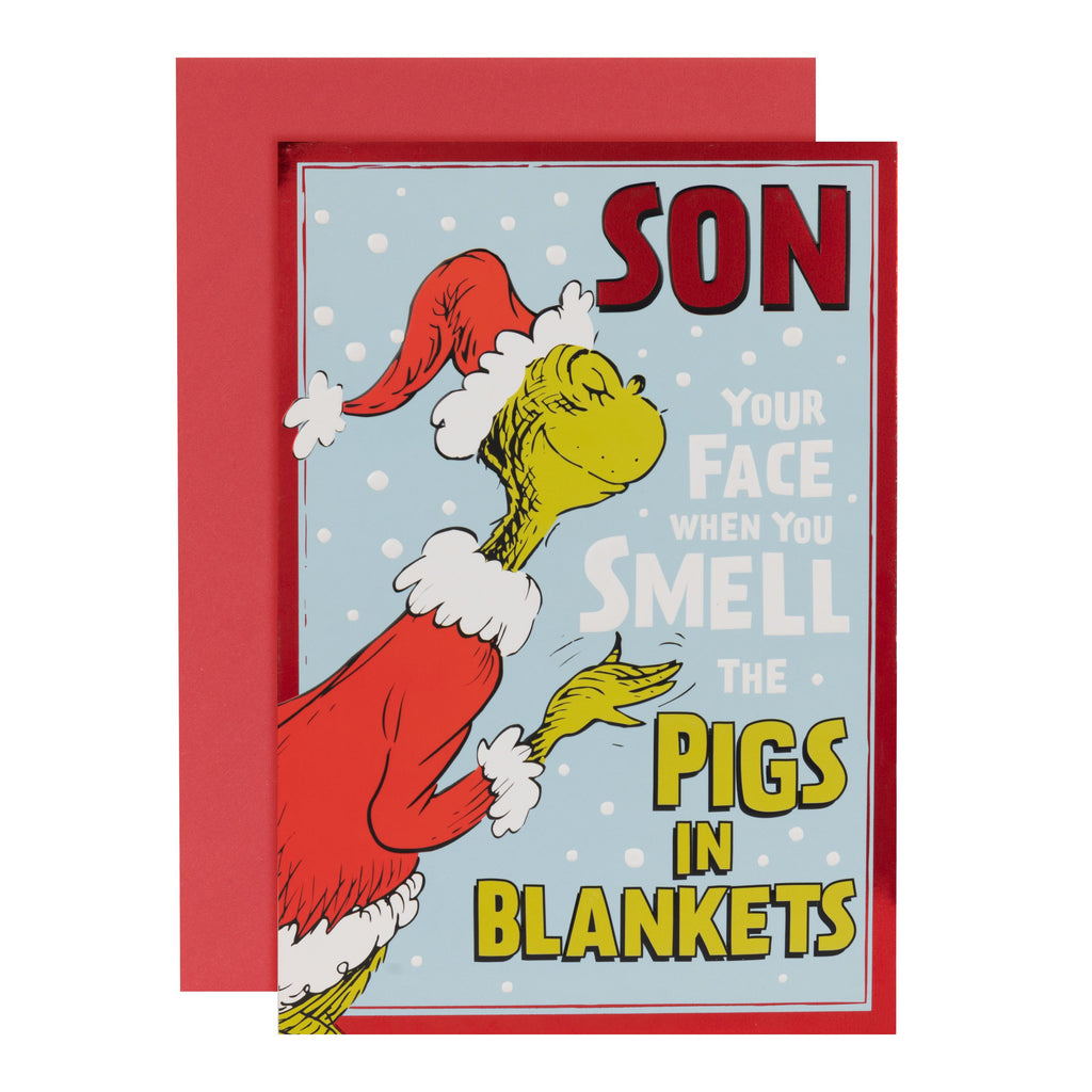 Christmas Card for Son - Dr. Seuss The Grinch Design