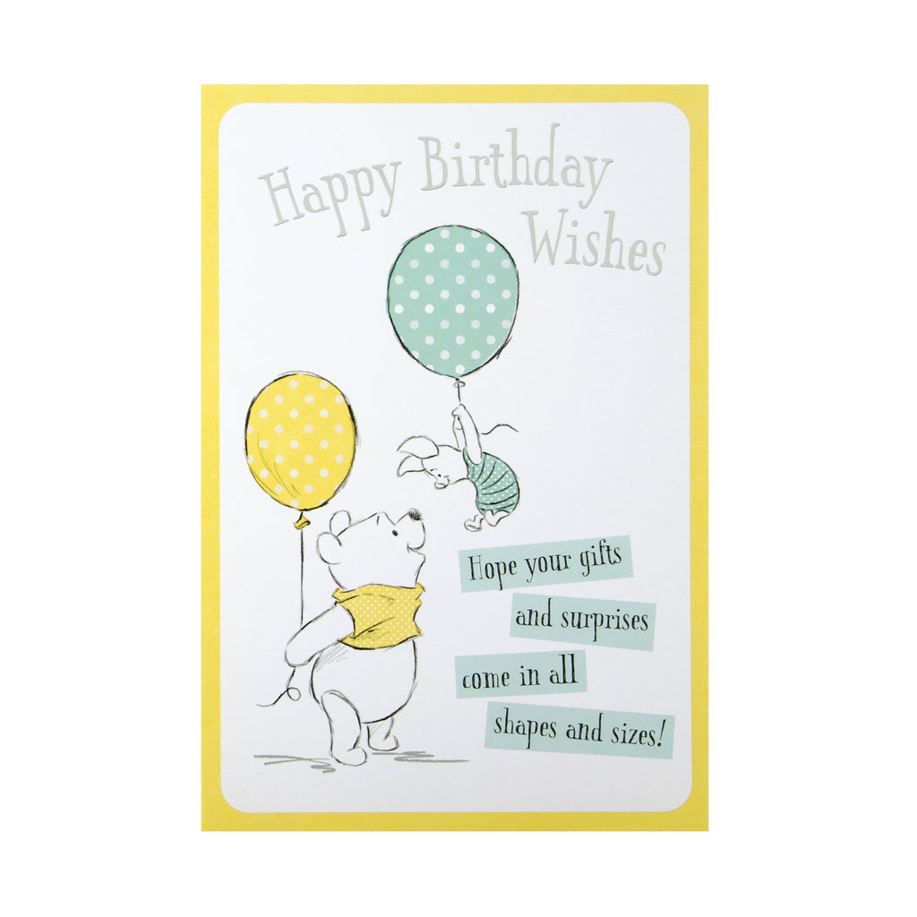 Birthday Card - Cute Disney Winnie-the-Pooh Design
