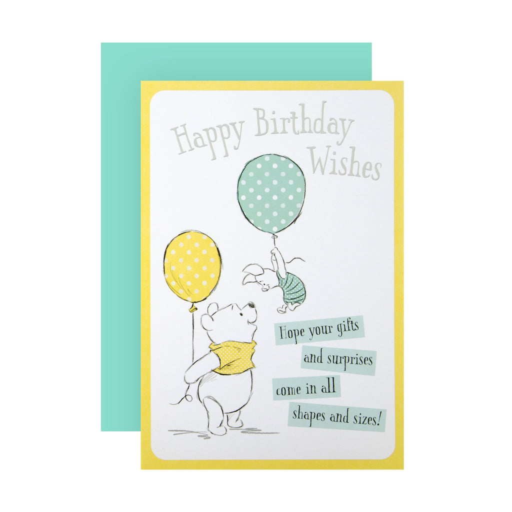 Birthday Card - Cute Disney Winnie-the-Pooh Design