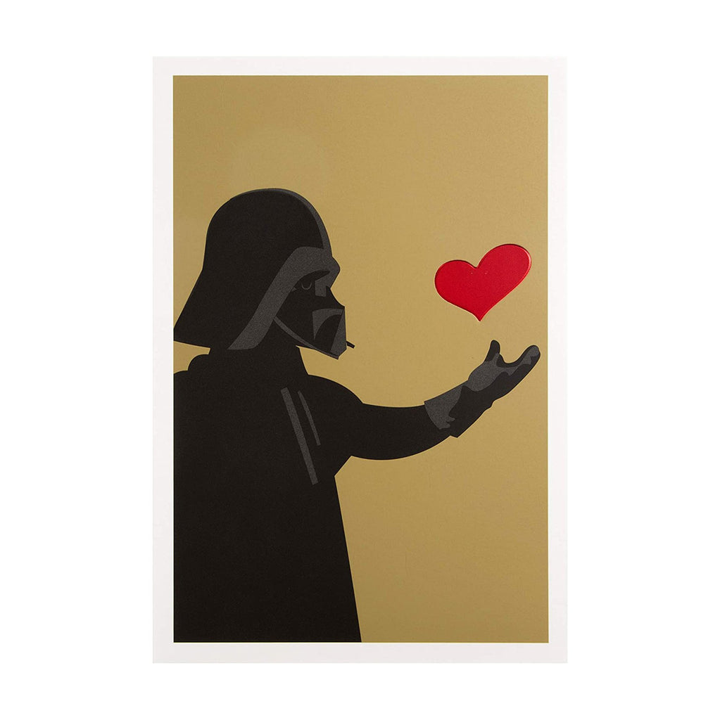 Darth Vader Valentine Card - Embossed Design