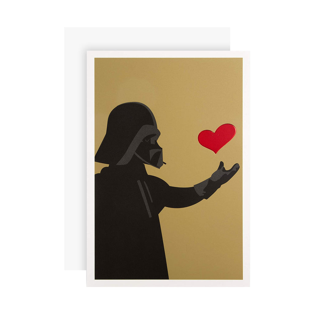 Darth Vader Valentine Card - Embossed Design
