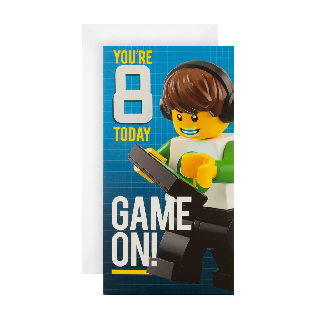 8th Birthday Card - Lego Gamer Design