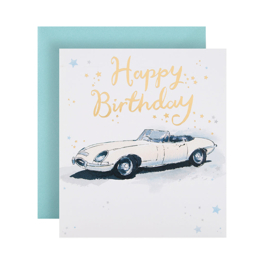 General Birthday Card - Classic Car Design