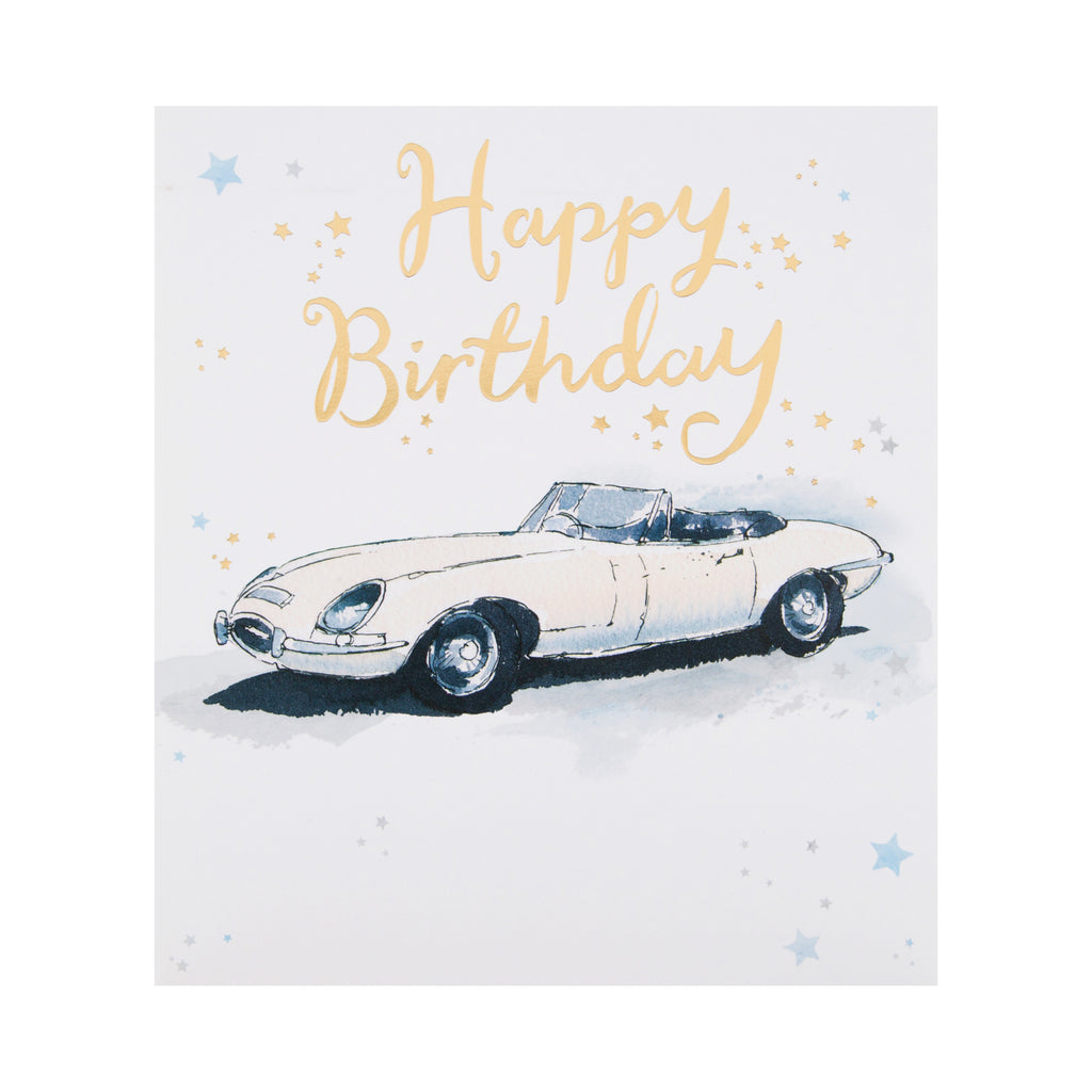 General Birthday Card - Classic Car Design