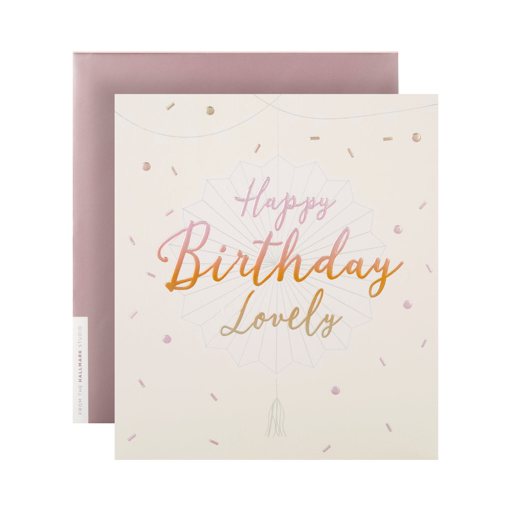 Genera Birthday Card from The Hallmark Studio - Embossed Foil Text Design