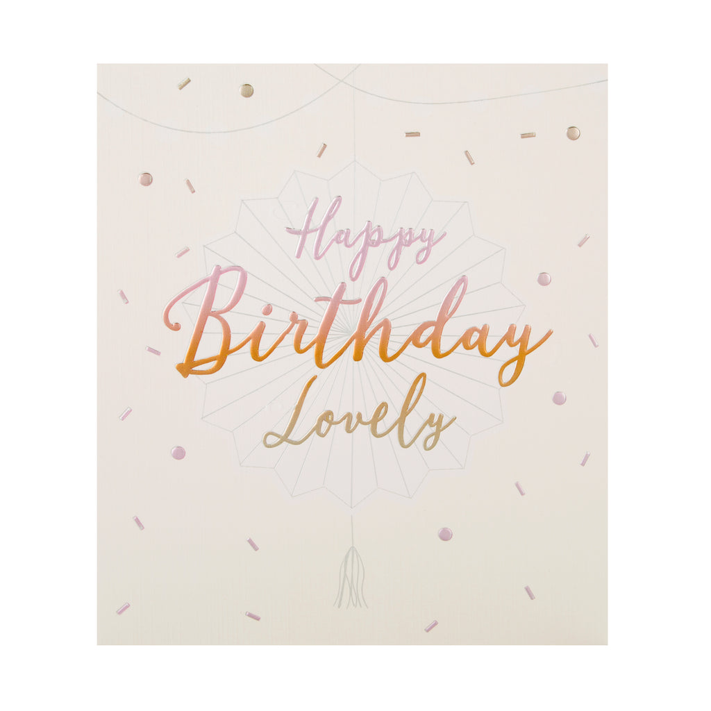 Genera Birthday Card from The Hallmark Studio - Embossed Foil Text Design