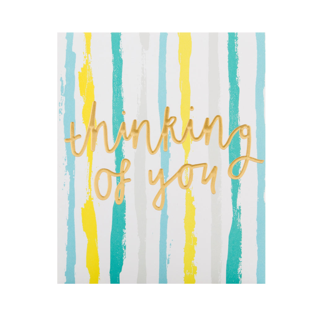Thinking of You Card from The Hallmark Studio - Contemporary Embossed Text Design