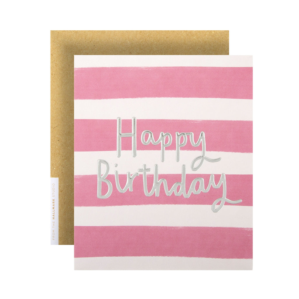 General Birthday Card from The Hallmark Studio - Embossed Text Design