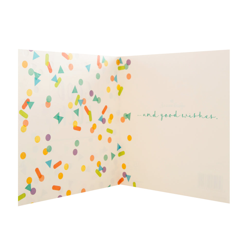Good Luck Card - Colourful Embossed Design