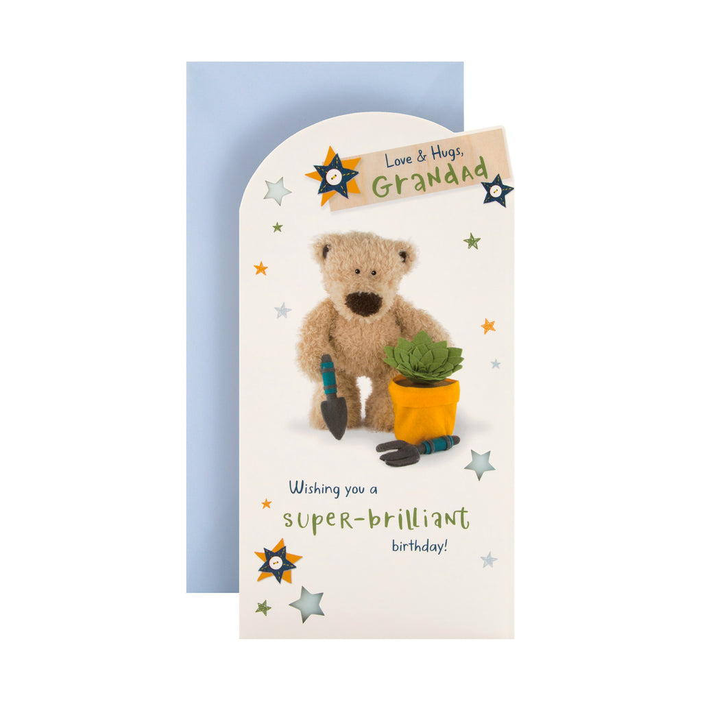 Birthday Card for Grandad - Cute Photographic Wellibobs Design