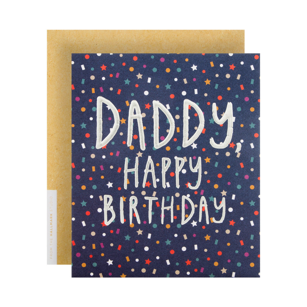Birthday Card for Daddy from The Hallmark Studio - Contemporary Embossed Text Design