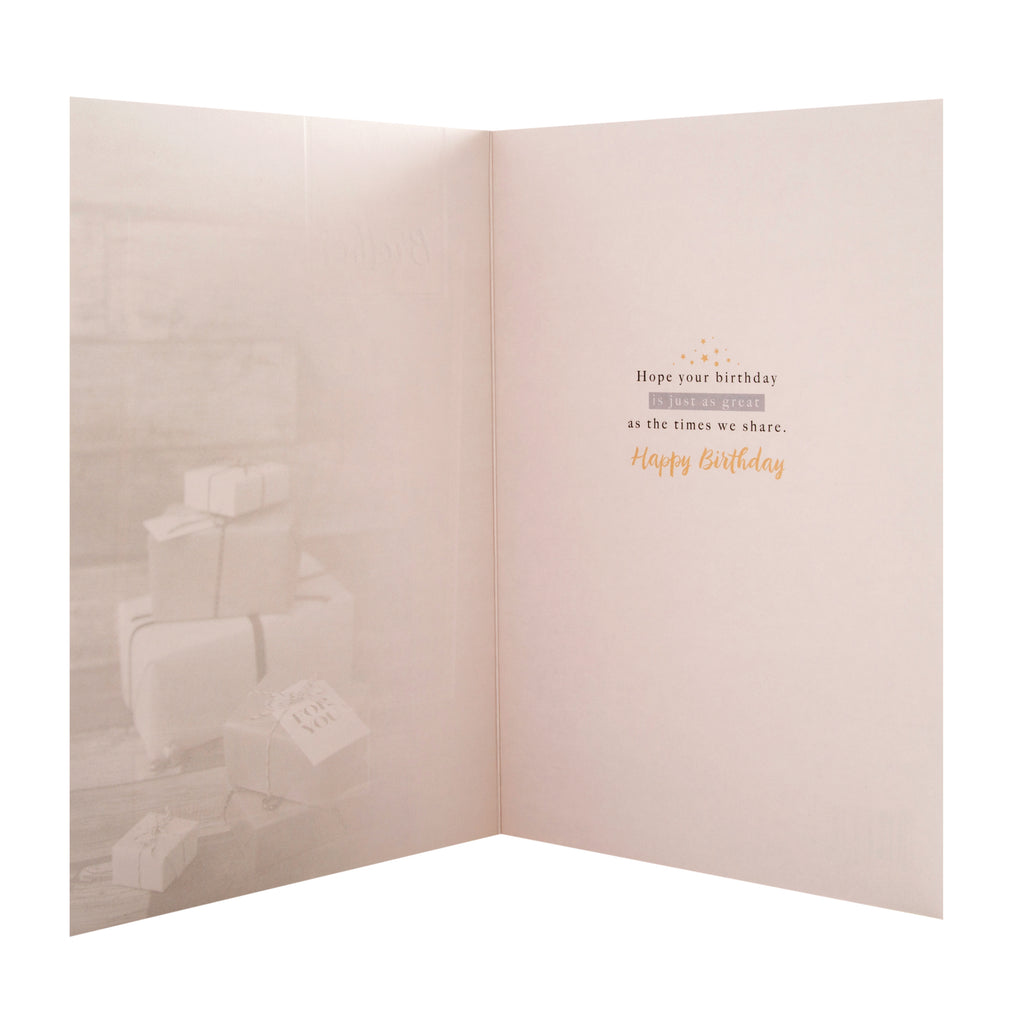 Birthday Card for Brother - Classic photographic Design
