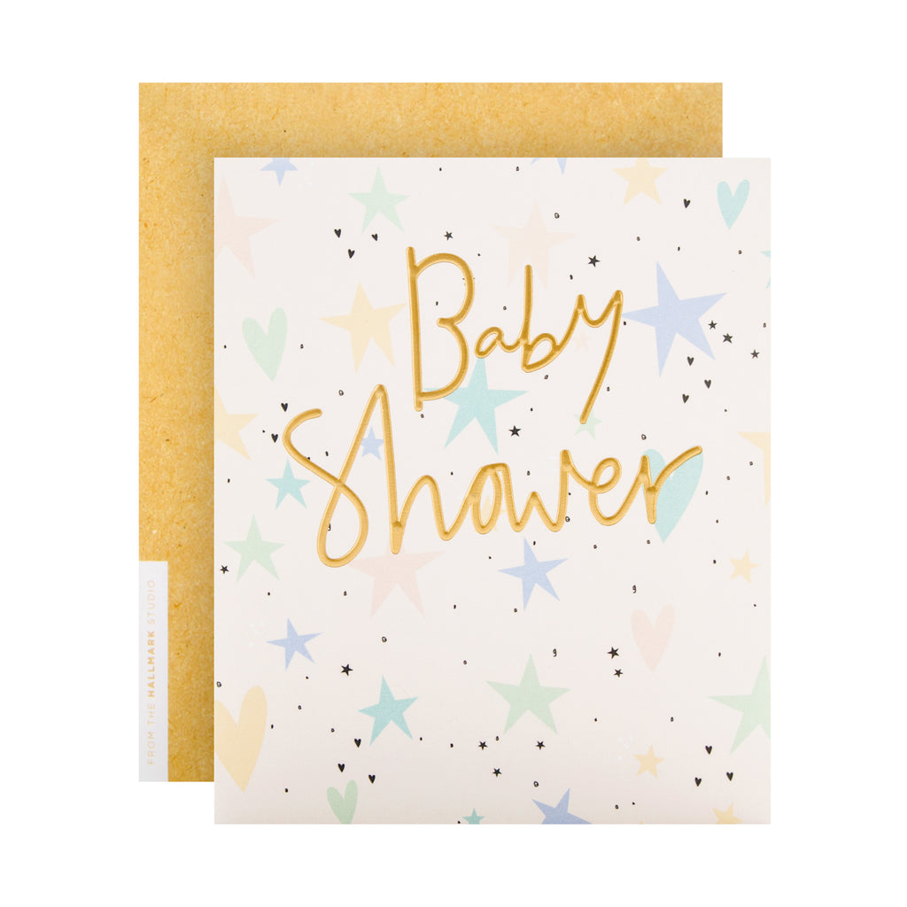 Baby Shower Celebration Card from The Hallmark Studio - Contemporary Embossed Text Design