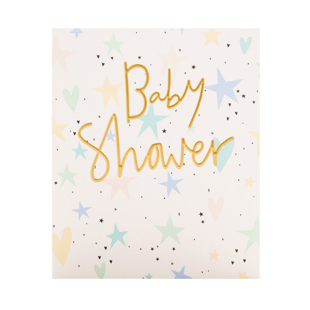 Baby Shower Celebration Card from The Hallmark Studio - Contemporary Embossed Text Design