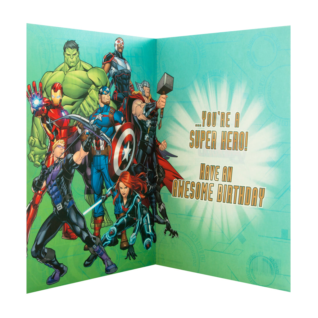 Birthday Card for Brother - Marvel Avengers Design
