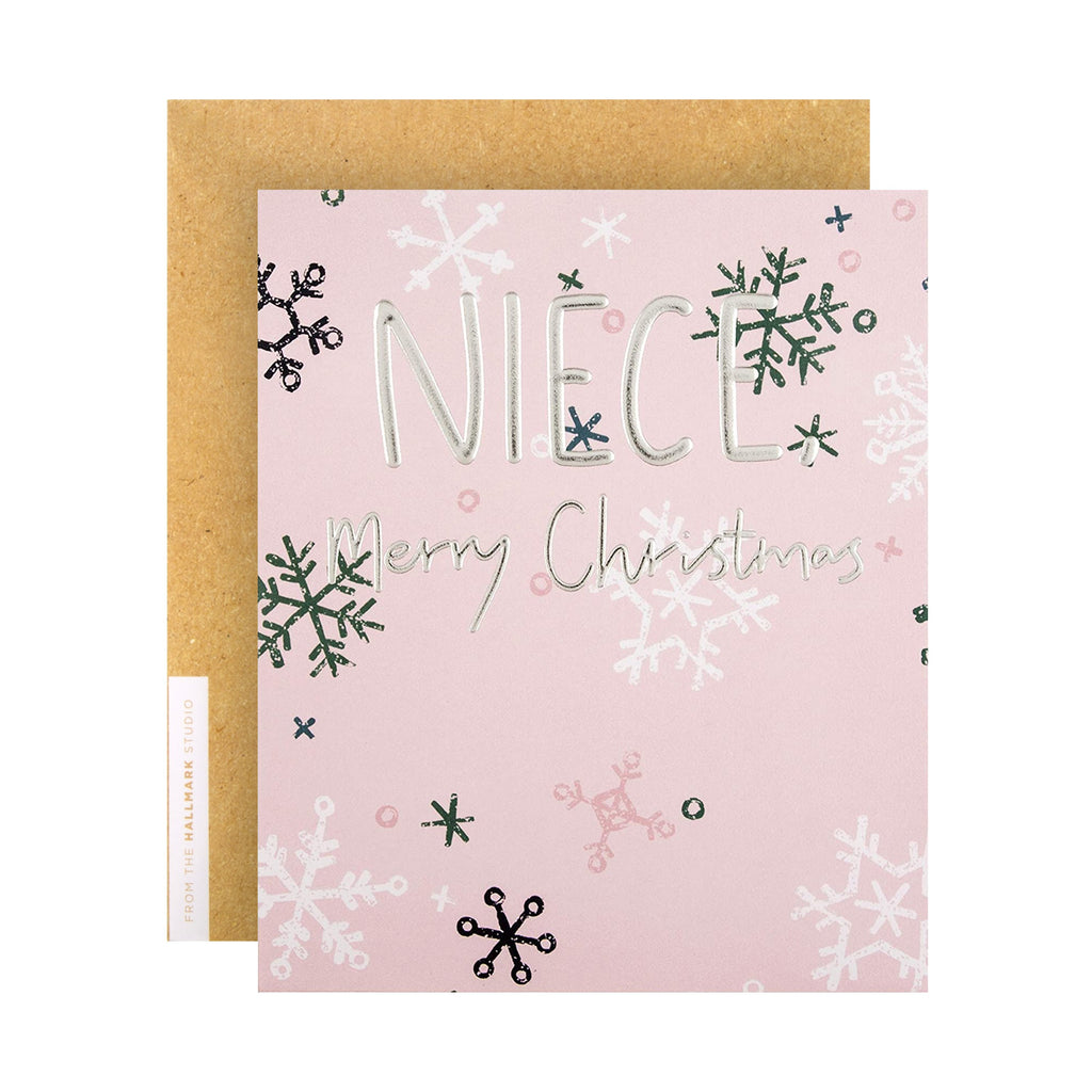 Christmas Card For Niece from The Hallmark Studio - Embossed Contemporary Design