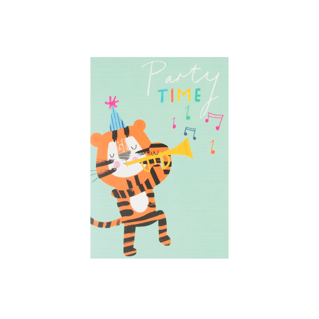 Kids' Wrapping Paper, Card and Gift Tag Pack - Party Animals Design