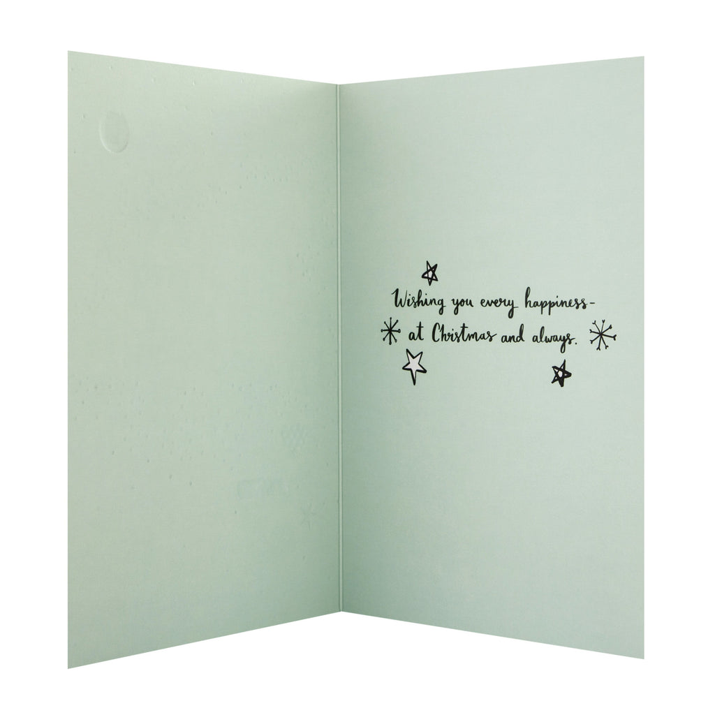 Christmas Card for Granddaughter from Hallmark - Embossed Baubles Design