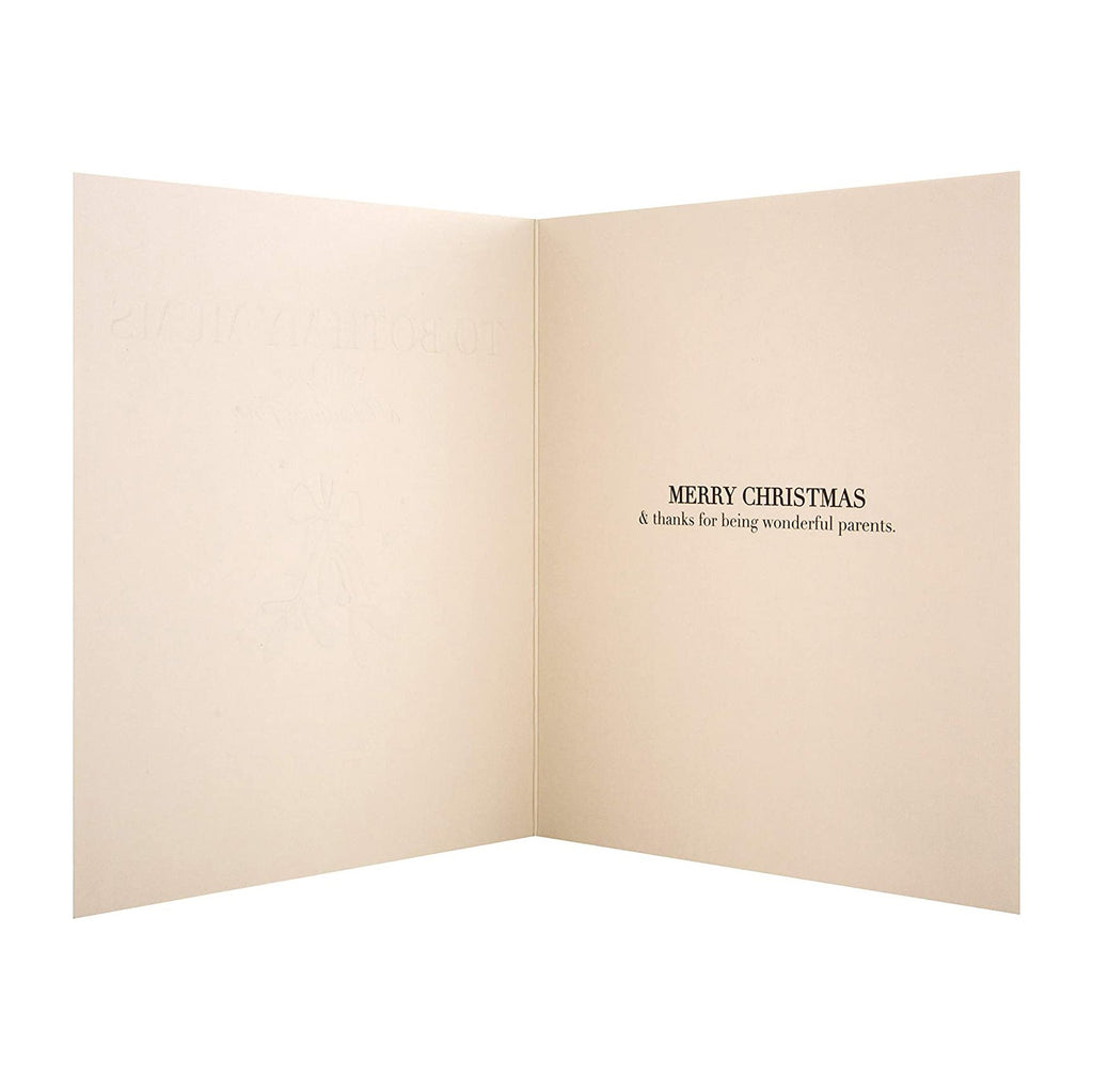 Christmas Card For 'Both My Mums' from The Hallmark Studio - Simple Gold Foiled Design