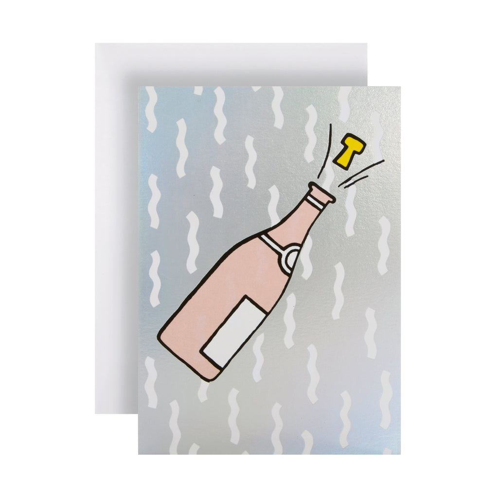 General Congratulations Card from The Hallmark Studio - Bottle Design with Holographic Foil