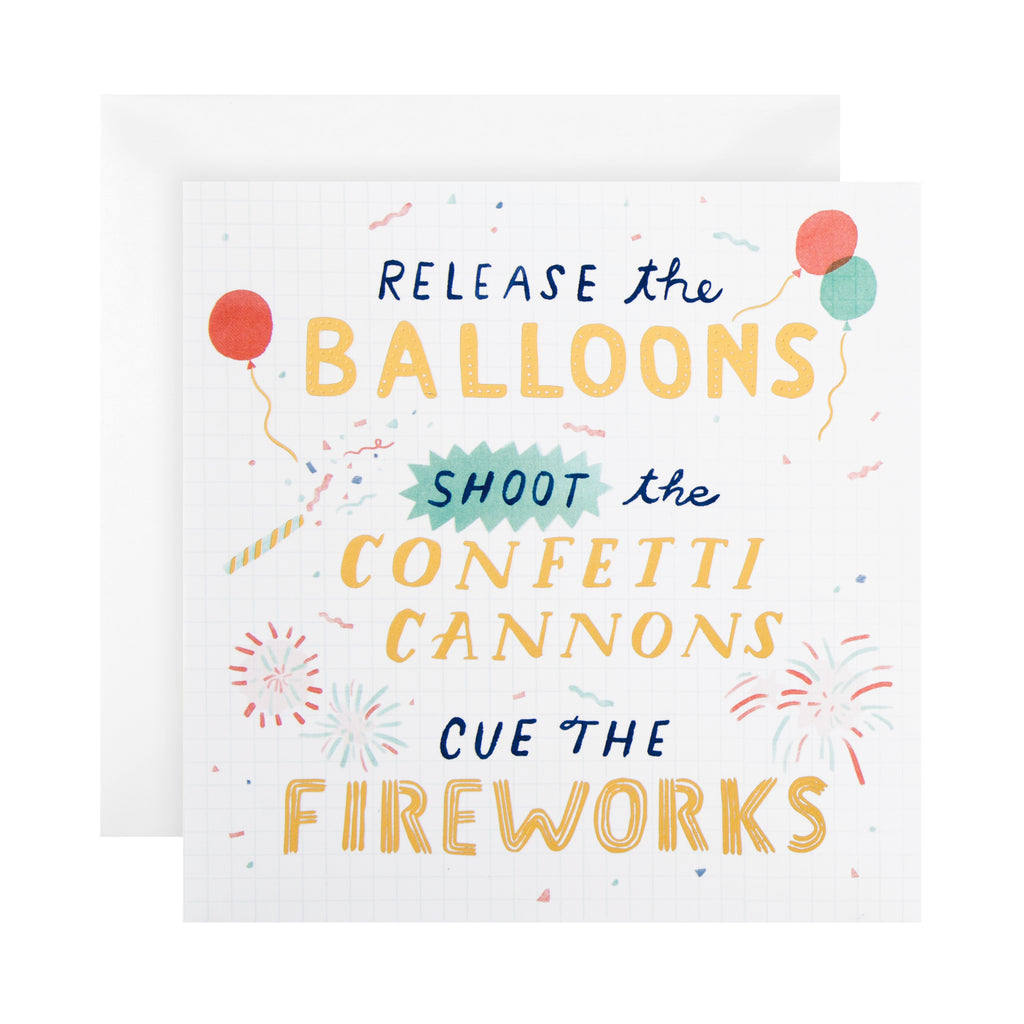 General Celebration Card from The Hallmark Studio -  Contemporary Text Based Design