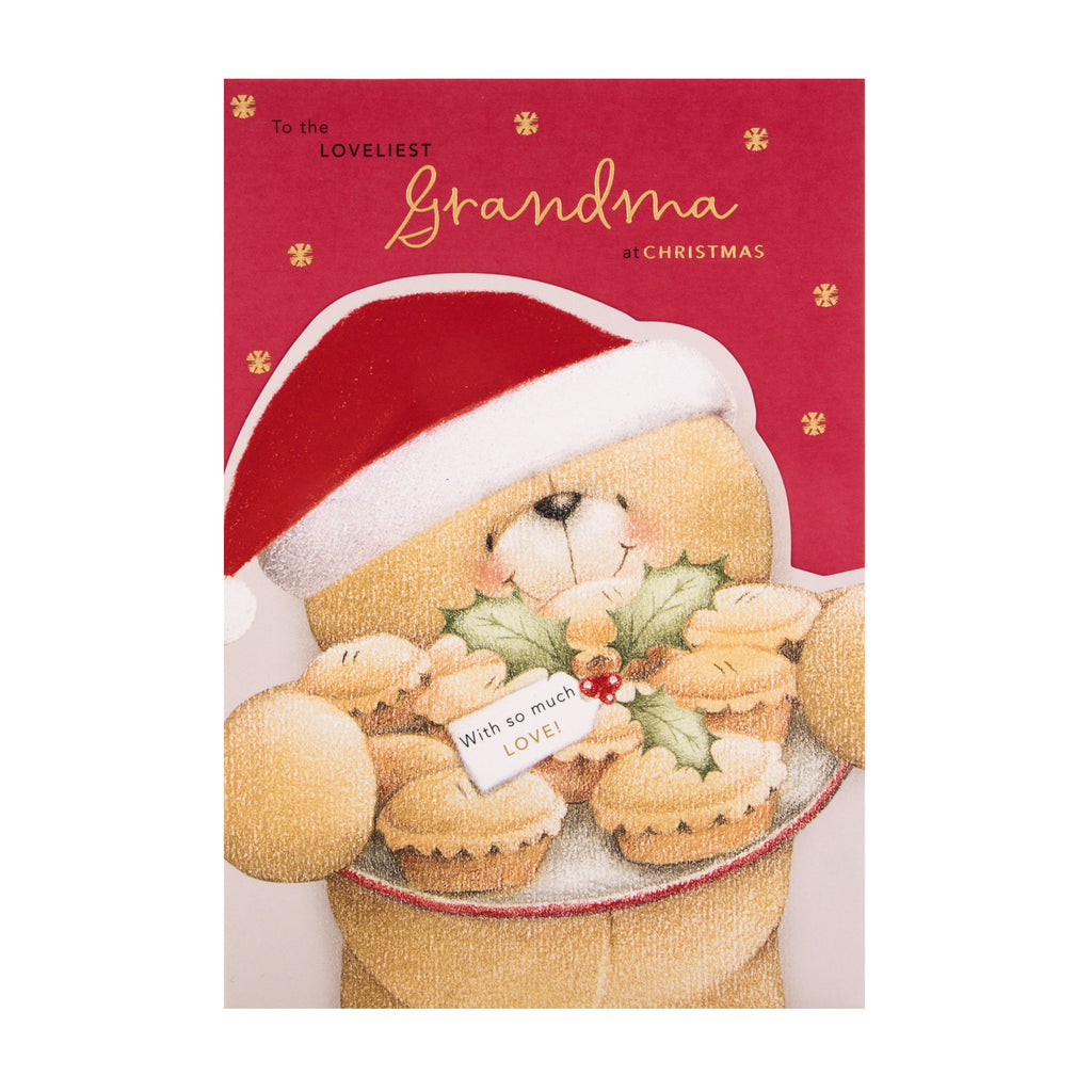 Christmas Card for Grandma - Die-Cut Forever Friends Design