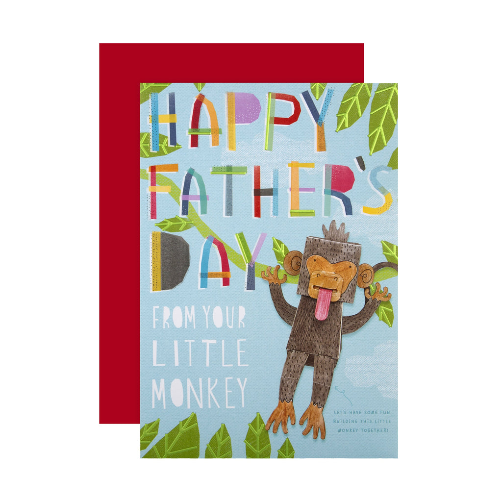 Father's Day Card - Fun Make-Your-Own Monkey Design