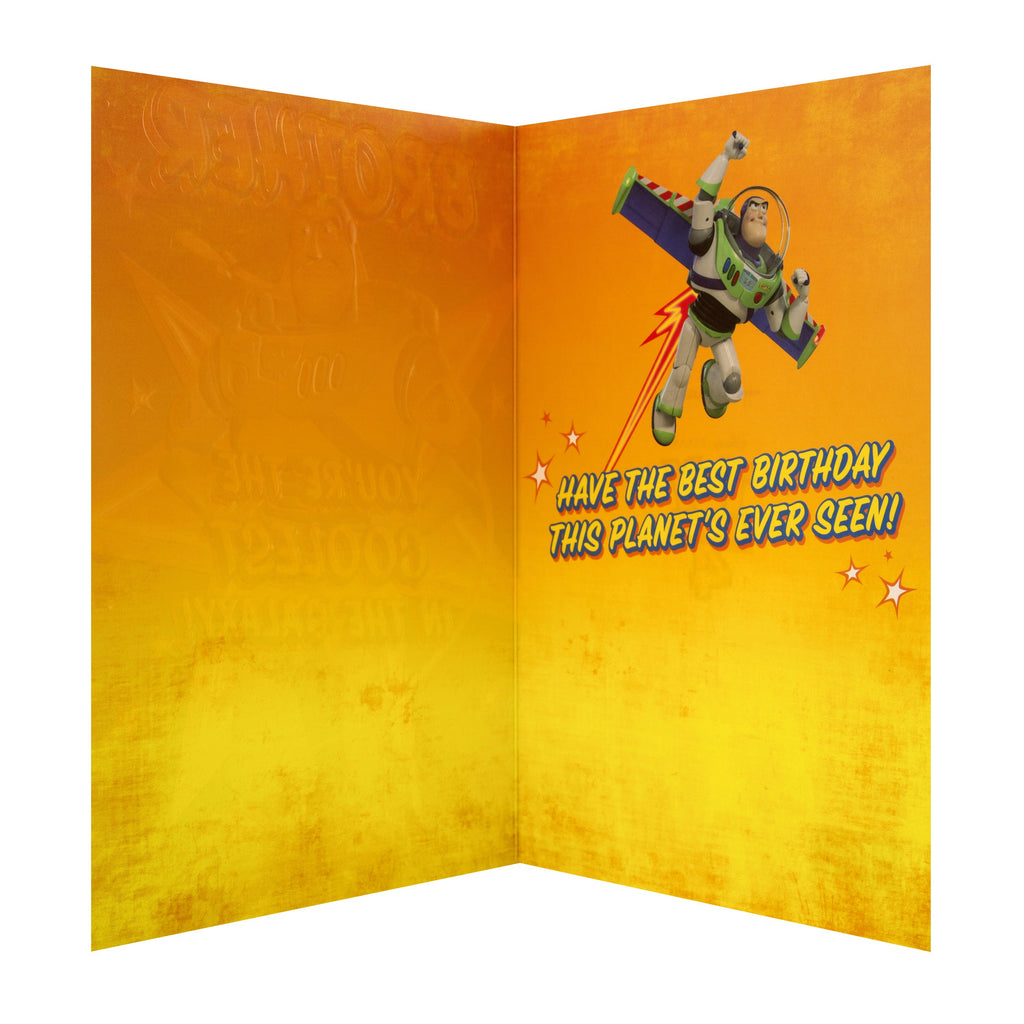 Birthday Card for Brother - Die-cut Toy Story Buzz Design