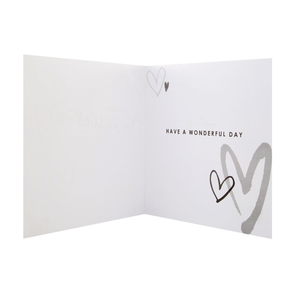 General Anniversary Card - Contemporary Hearts Design