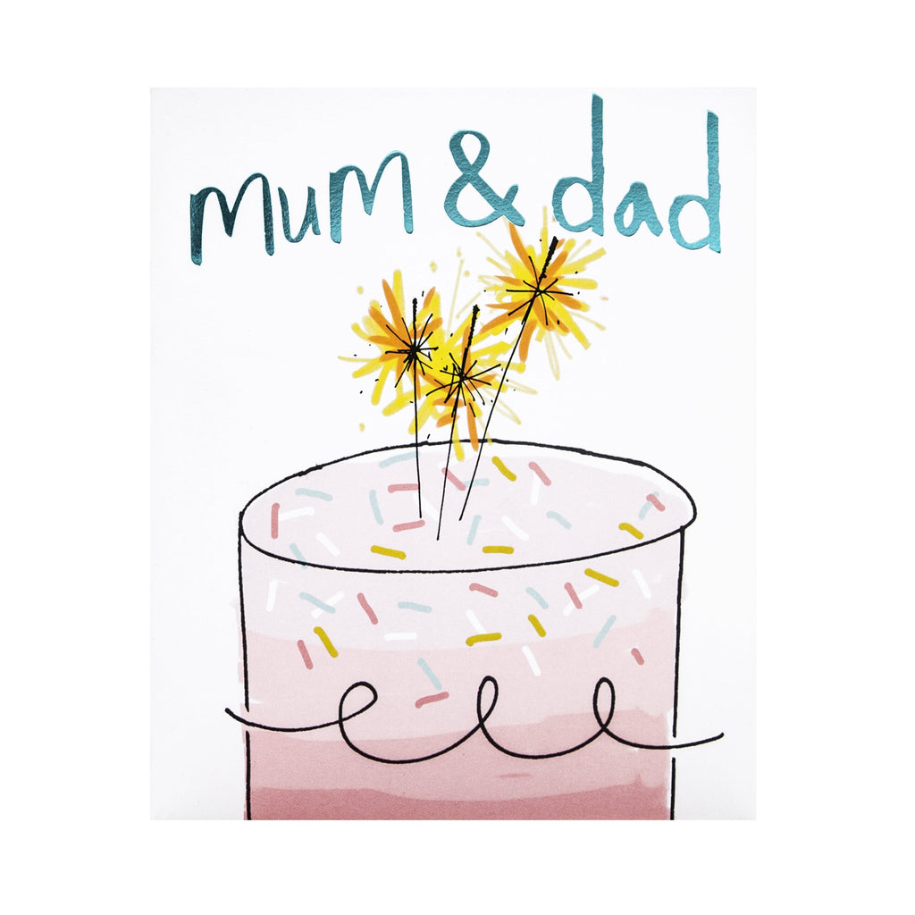 Anniversary Card for Mum and Dad - Contemporary Illustrated Design