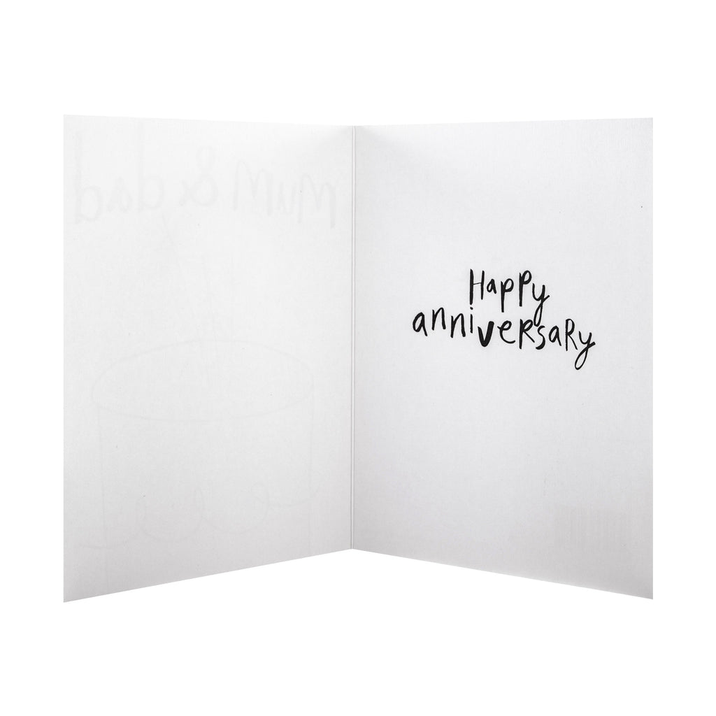Anniversary Card for Mum and Dad - Contemporary Illustrated Design