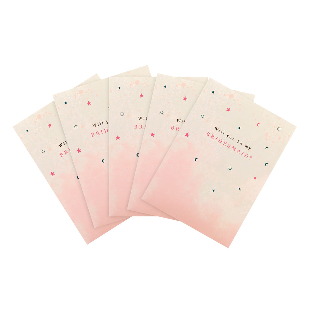 Bridesmaid Cards - Pack of 5 in 1 Design