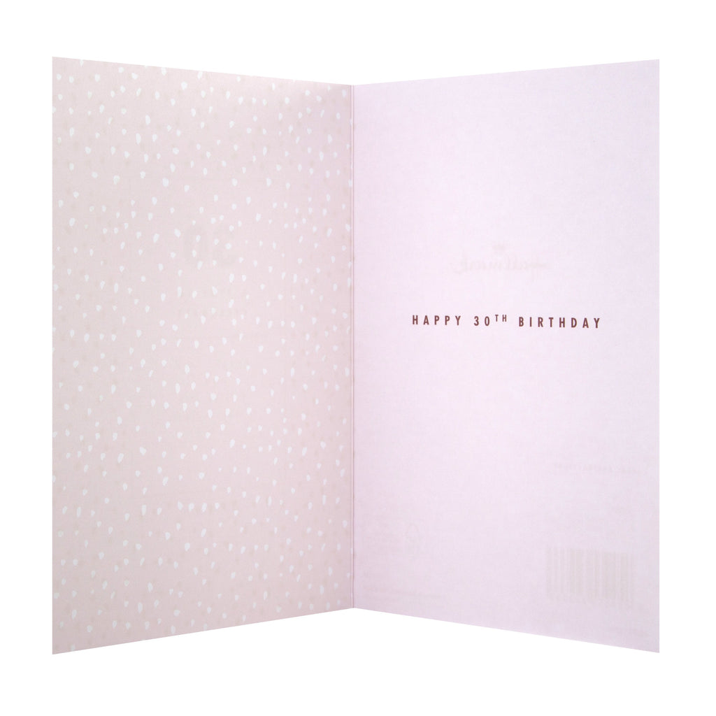 30th Birthday Card - Contemporary Text Based Design