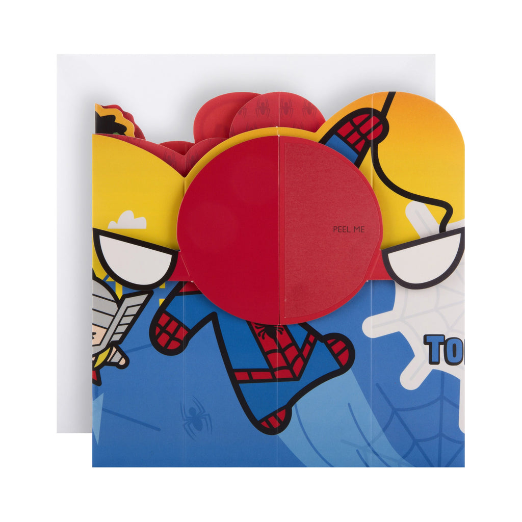Multi-Age Kids' Birthday Crown Card - Marvel™ Spider-Man Design