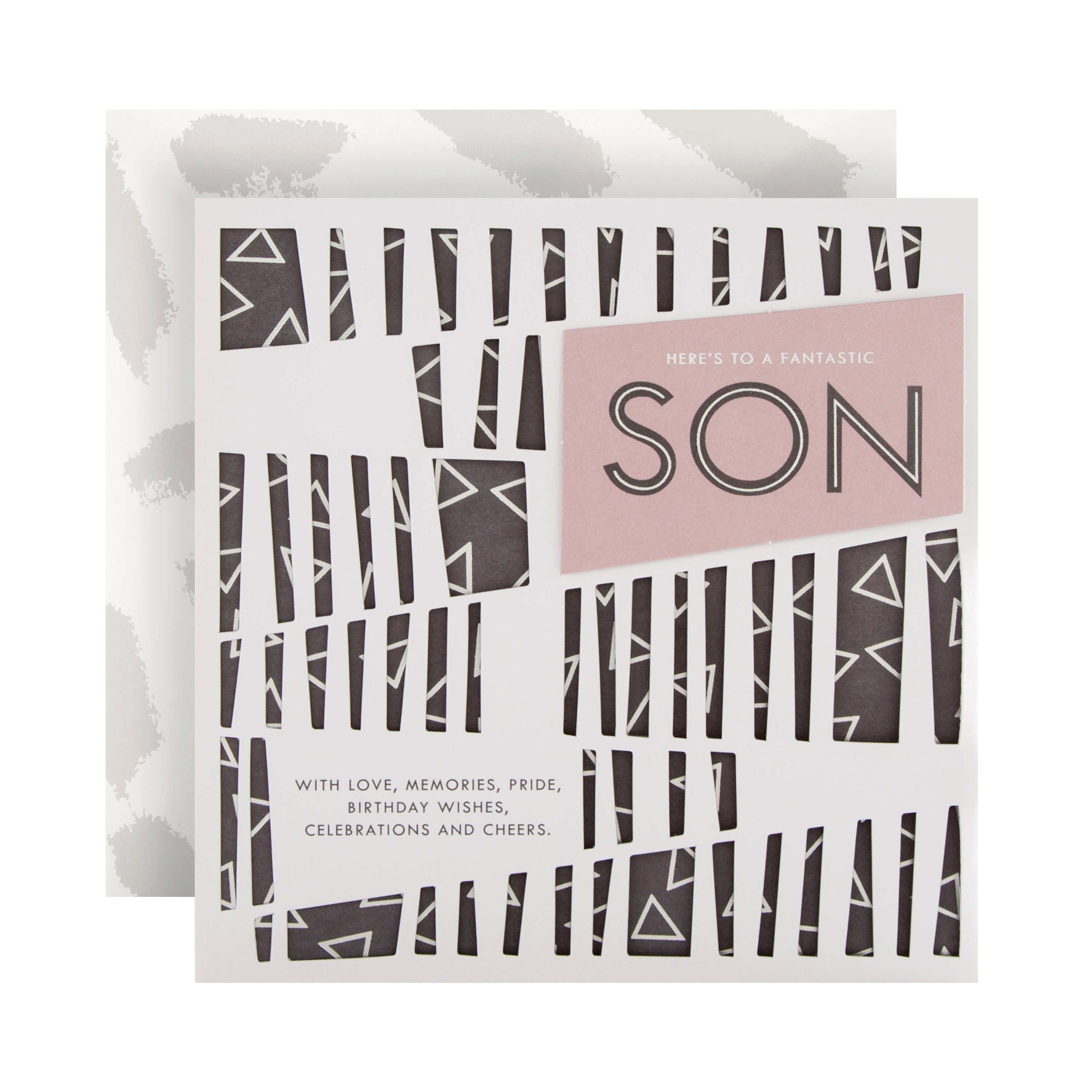 Birthday Card Son 3D Effect Laser cut Design Foil Details