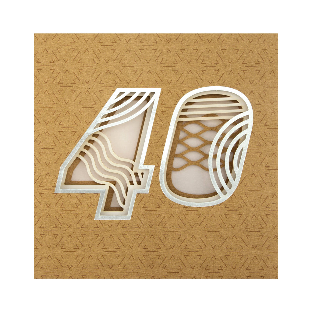 40th Birthday Card - Concertina Style 3D Design
